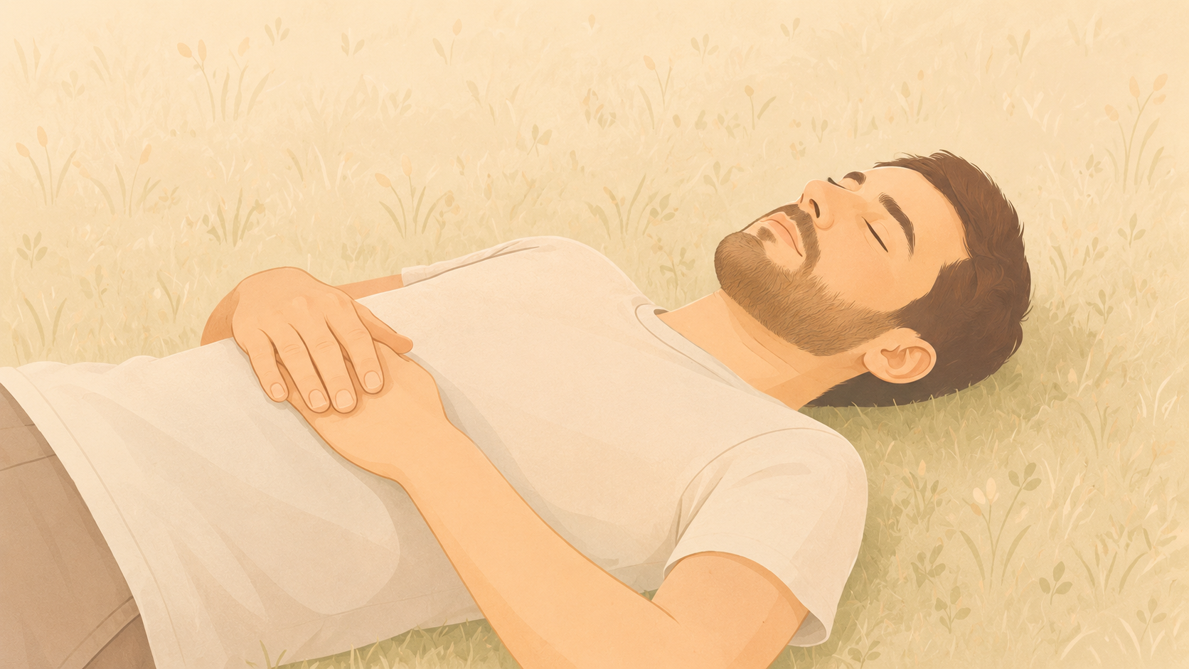 Ilustración de hombre relajado tumbado